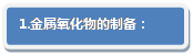 流程图: 可选过程: 1.金属氧化物的造备：
